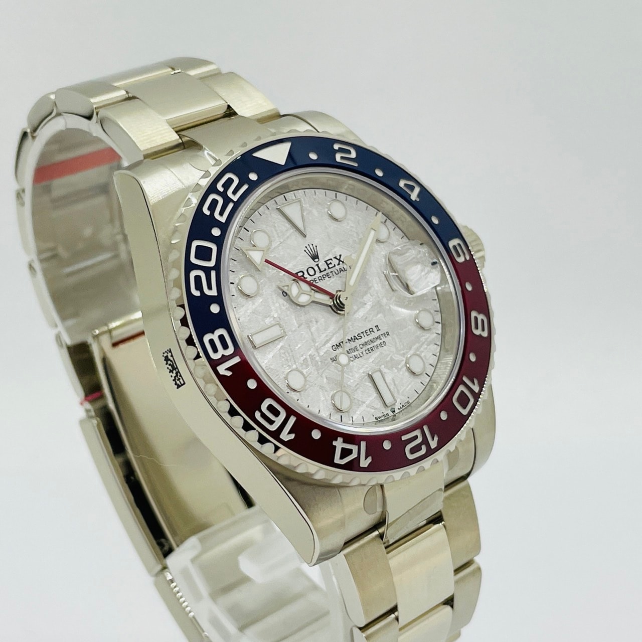 롤렉스 GMT 마스터 II 126719Blro 굴 팔찌 유성 화이트 골드