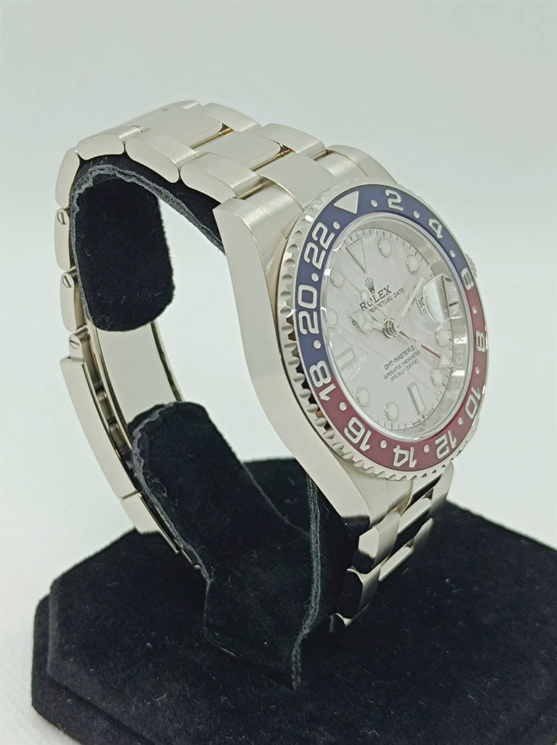 롤렉스 GMT 마스터 II 126719Blro 굴 팔찌 유성 화이트 골드