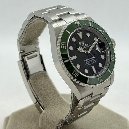 Pre-Owned Rolex Submariner Date 126610LV Oyster Bracelet Black Green