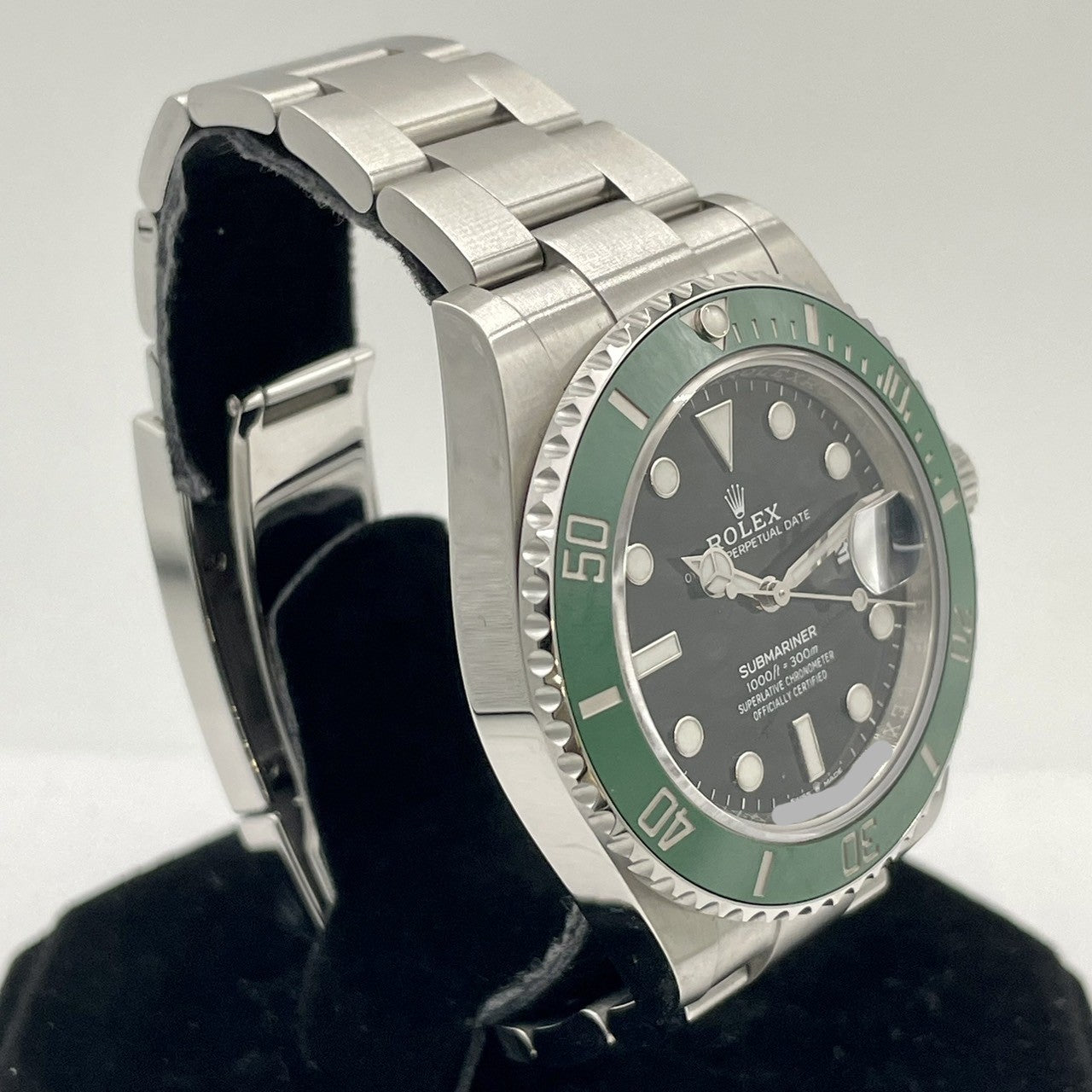 Pre-Owned Rolex Submariner Date 126610LV Oyster Bracelet Black Green 41mm