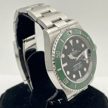 Pre-Owned Rolex Submariner Date 126610LV Oyster Bracelet Black Green 41mm
