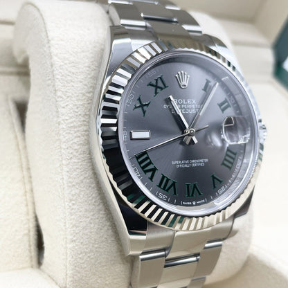 プレオウンド ロレックス デイトジャスト 126334 スレートローマ オイスターブレスレット 41mm