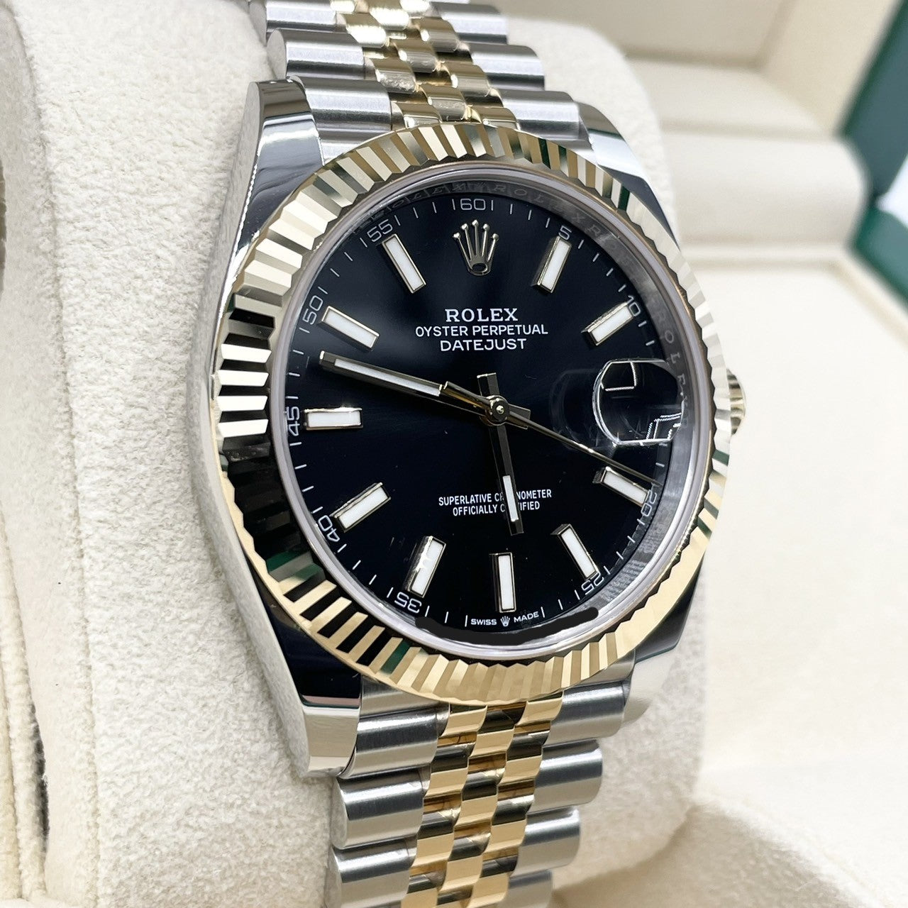 プレオウンド ロレックス デイトジャスト 126333 ブライトブラック ジュビリーブレス 41mm