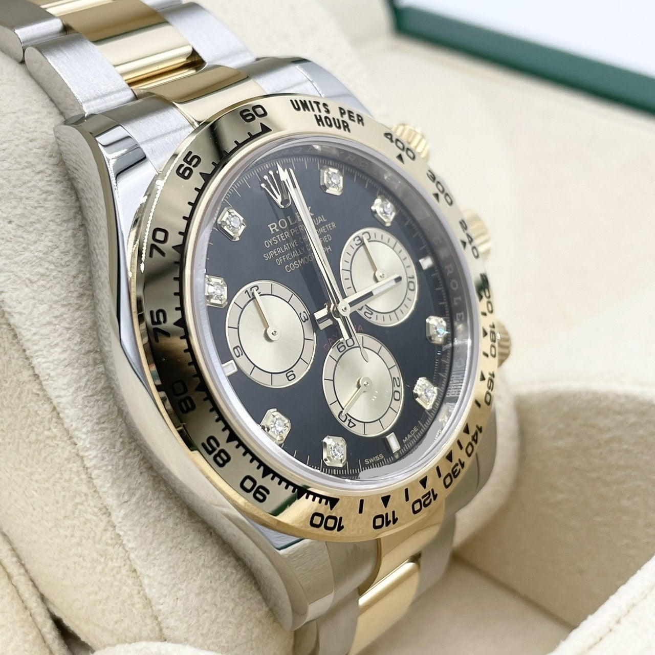 [新2023]勞力士Daytona 126503g明亮的黑色和金色8p鑽石40mm
