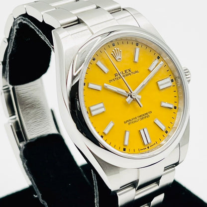 【圣诞老人来了♪】劳力士蚝式恒动 124300 蚝式手链 黄色 41mm