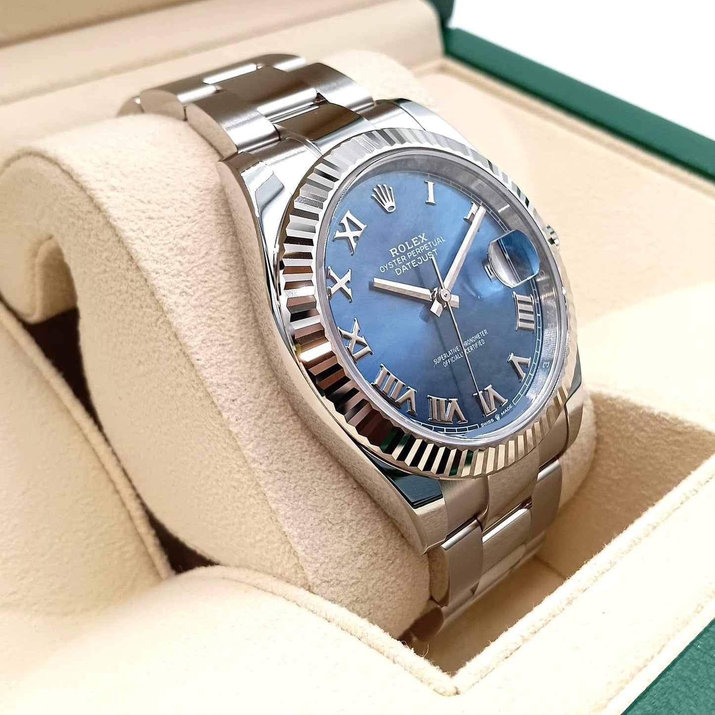 プレオウンド ロレックス デイトジャスト 126334 アズーロブルー オイスターブレス　41ｍｍ