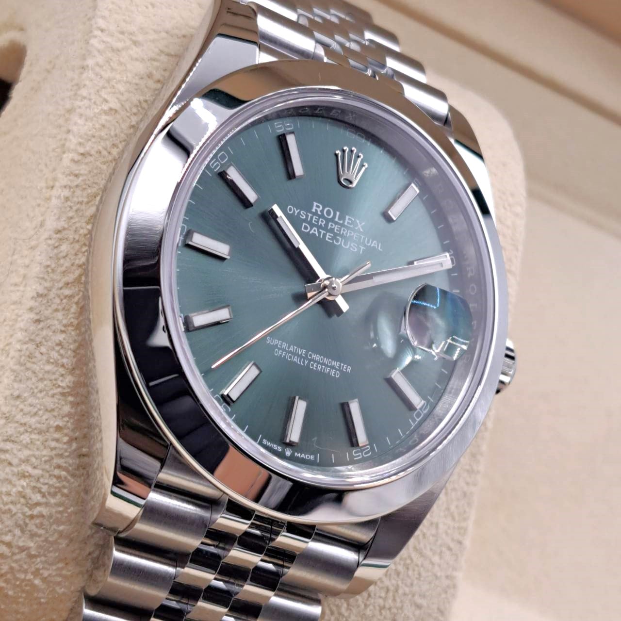 [2024：聰明而聰明！ 】勞力士datejust 126300薄荷綠色禧年41mm