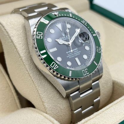 Pre-Owned Rolex Submariner Date 126610LV Oyster Bracelet Black Green 41mm