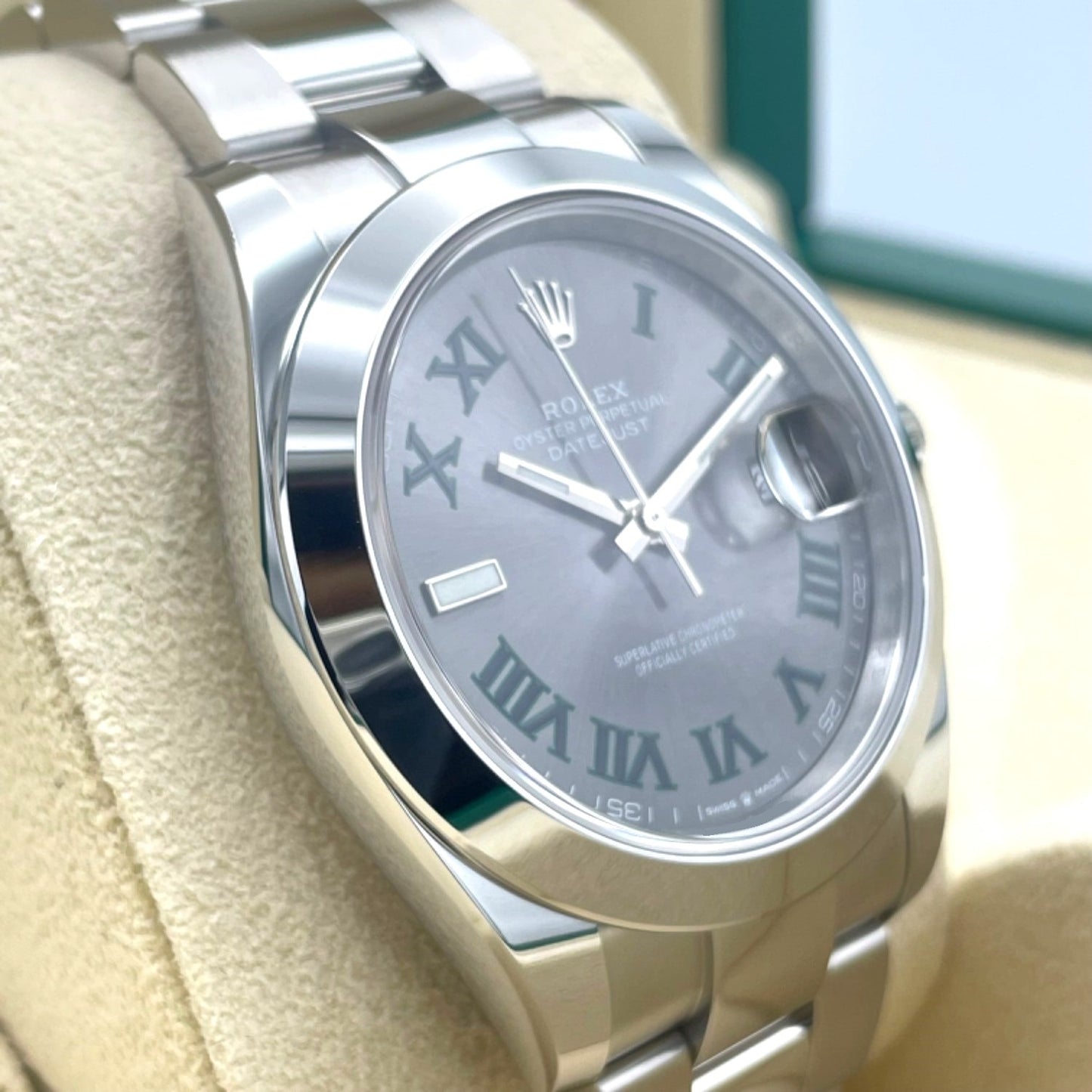 プレオウンド ロレックス デイトジャスト 126300 スレートローマ 41mm オイスターブレス