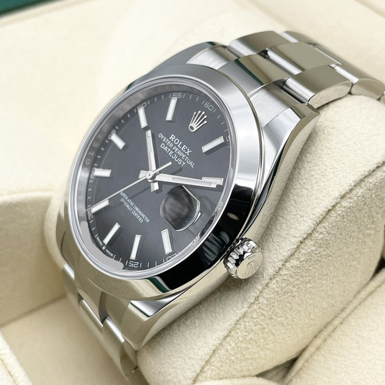 사전 소유의 롤렉스 날짜 주행 126300 블랙 굴 팔찌 41mm