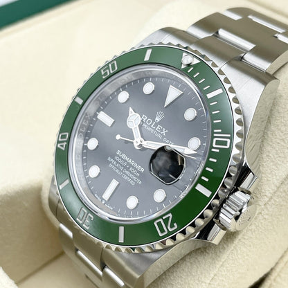 Pre-Owned Rolex Submariner Date 126610LV Oyster Bracelet Black Green 41mm
