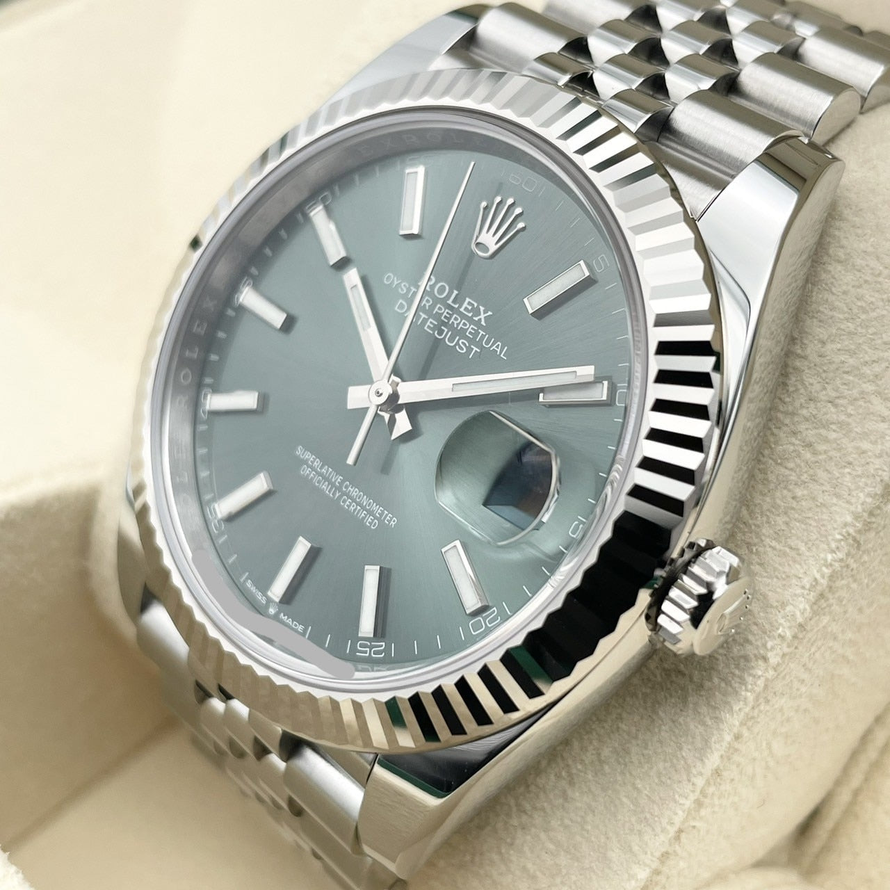 プレオウンド ロレックス デイトジャスト 126334 ミントグリーン ジュビリーブレス 41mm