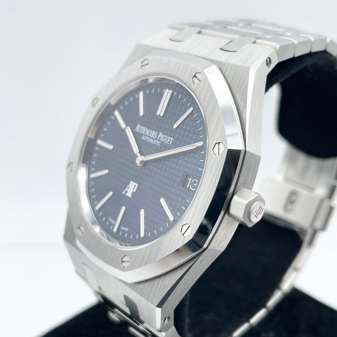 [50 주년 기념 로터 장착 모델] Audemars Pigemars Royal Oak Jumbo Extra Sin 16202st.oo.1240st.01 Blue Stainless Steel 39mm