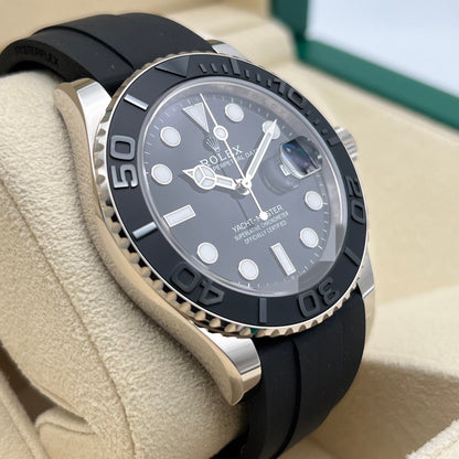 ロレックス ヨットマスター 226659 ブラックラバーベルト ブラックホワイトゴールド 42mm
