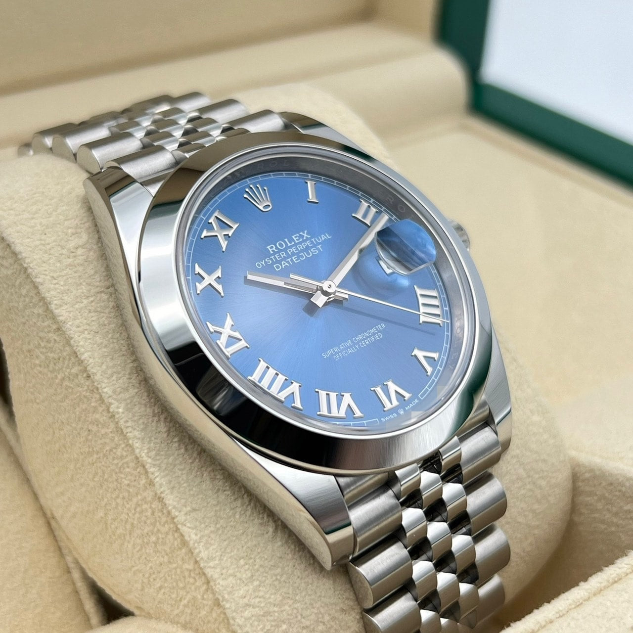 [付款於2024年5月！ 】勞力士datejust 126300 Azzurro Blue Roman Jubilee手鍊41mm