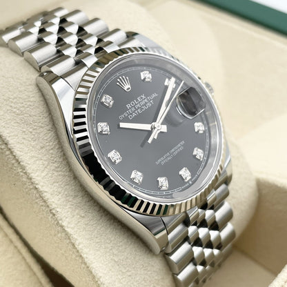 プレオウンド ロレックス デイトジャスト 126234G ブラック ジュビリーブレス 36mm