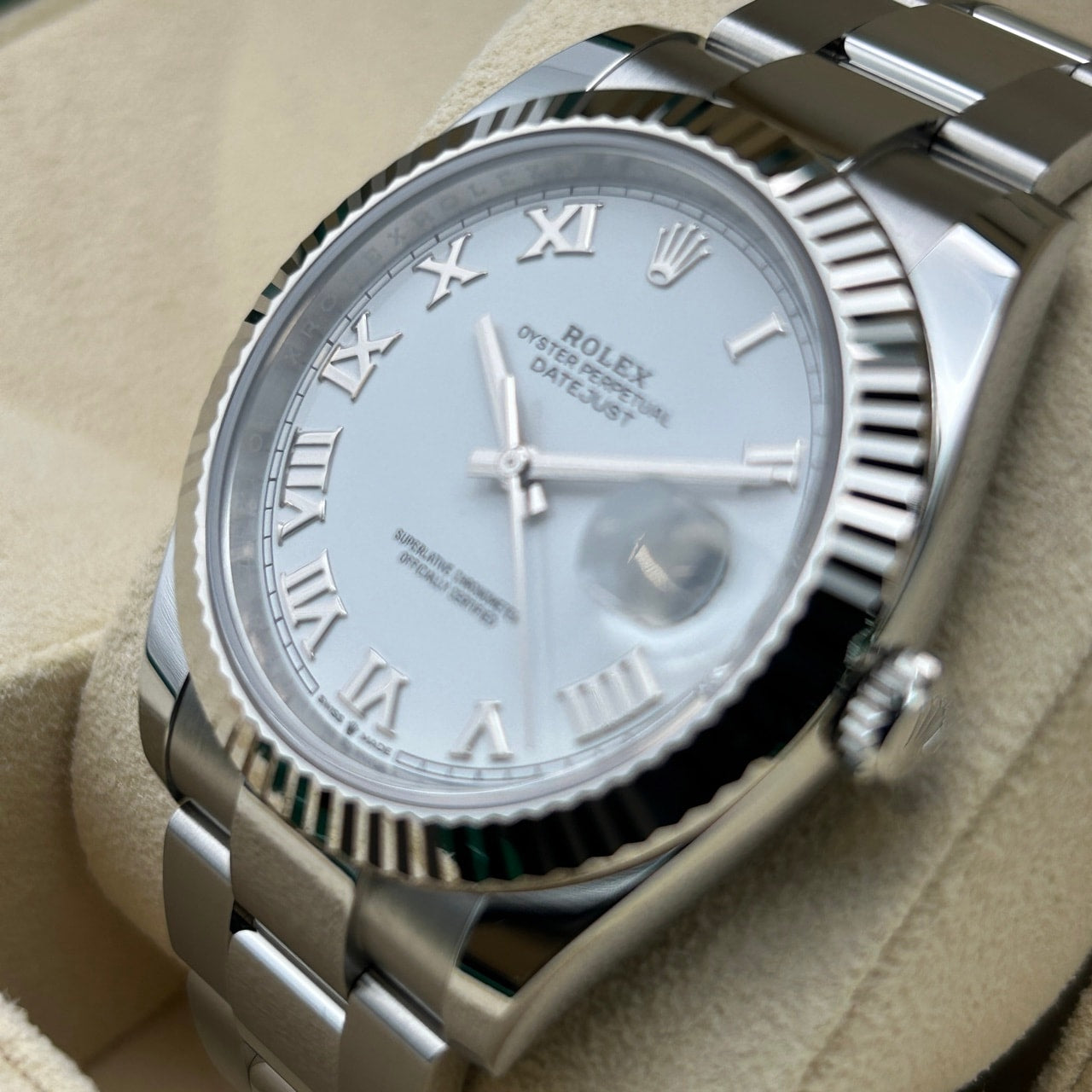 プレオウンド ロレックス デイトジャスト 126334 ホワイトローマン オイスターブレス 41mm