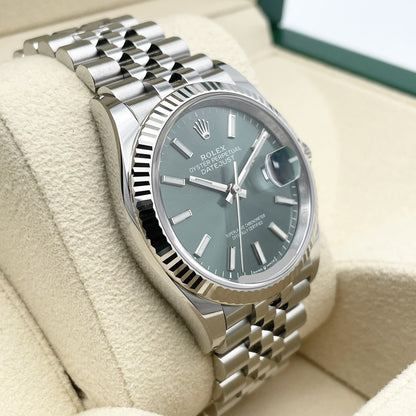 プレオウンド ロレックス デイトジャスト 126234 ミントグリーン ジュビリーブレス 36mm