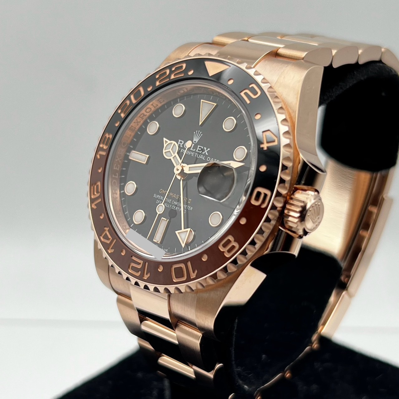 롤렉스 GMT 마스터 II 126715CHNR 블랙 에버 로즈 골드 굴 팔찌 40mm