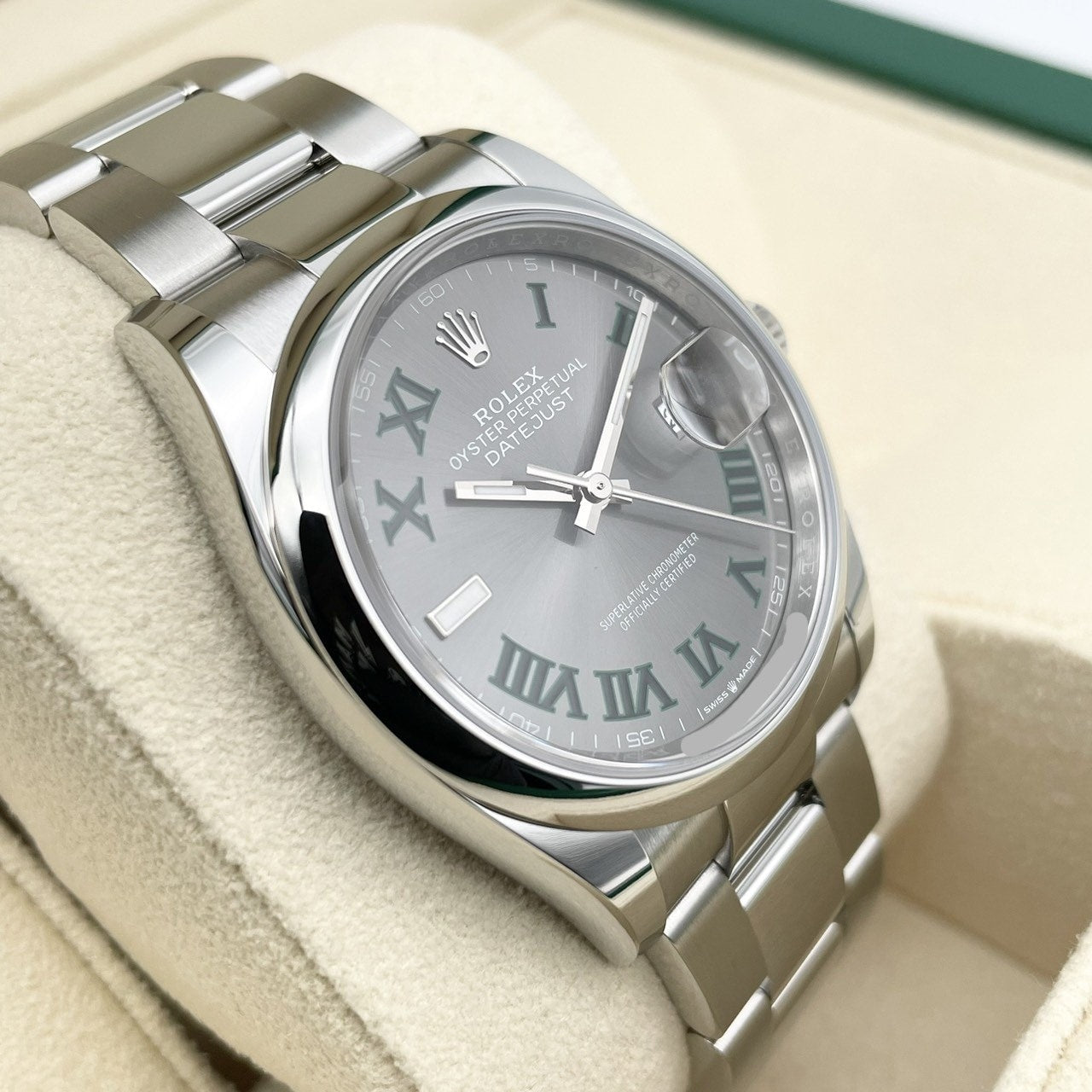 プレオウンド ロレックス デイトジャスト 126200 スレートローマ オイスターブレス 36mm