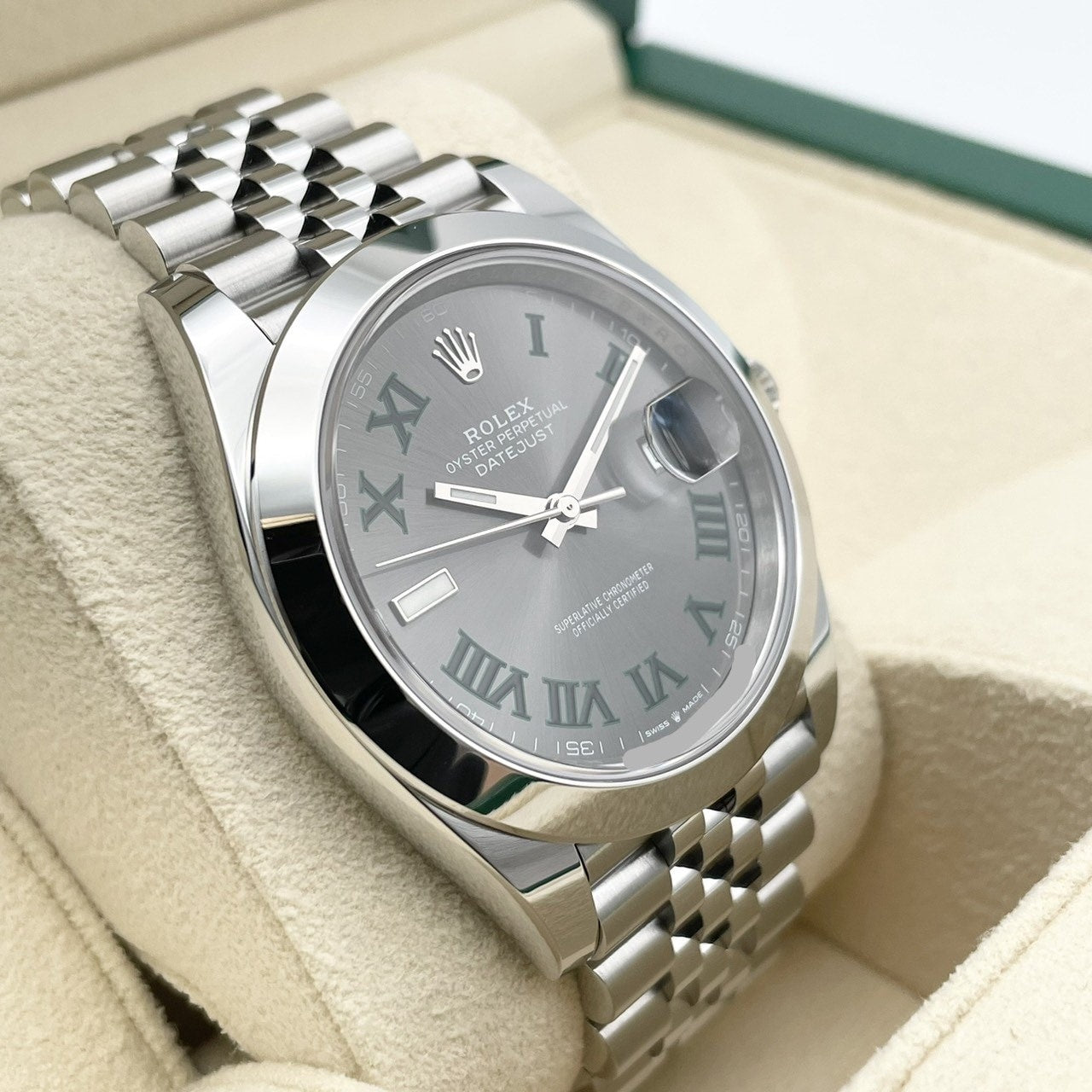 プレオウンド ロレックス デイトジャスト 126300 スレートローマ ジュビリーブレス 41mm