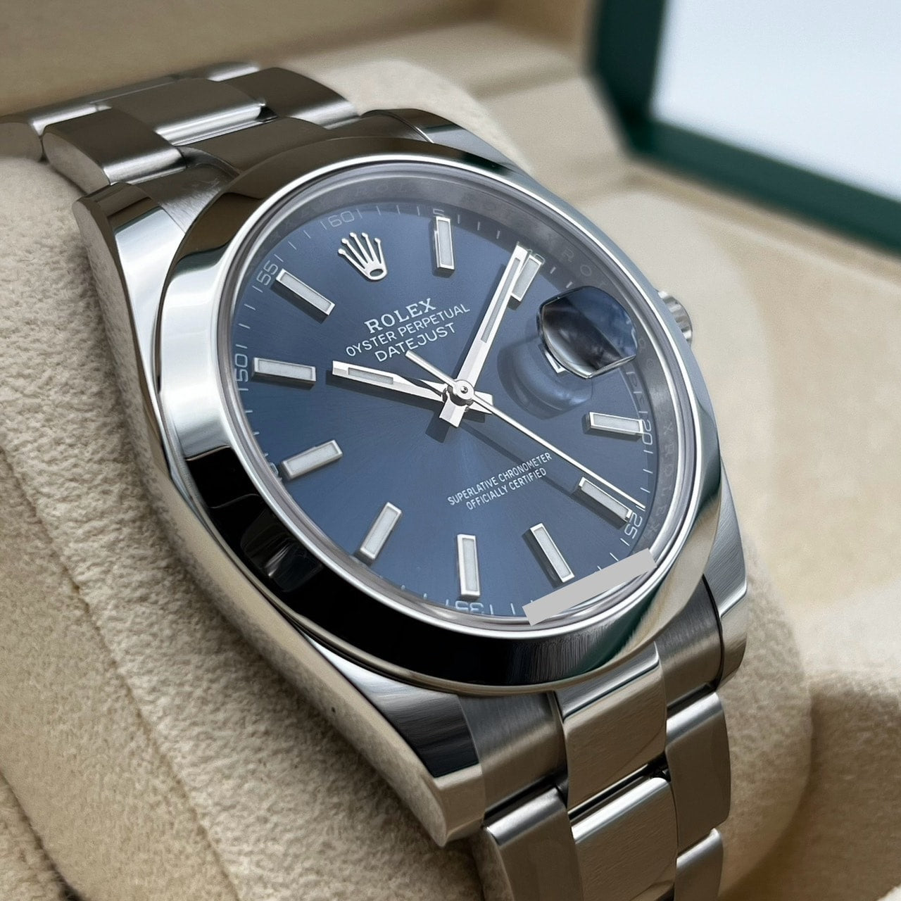 プレオウンド ロレックス デイトジャスト41 126300 オイスターブレスレット ブルー 41mm