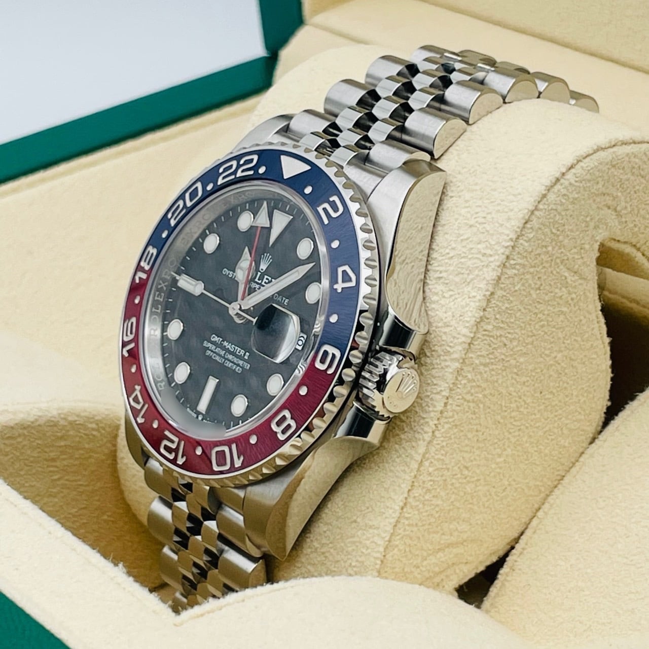 롤렉스 GMT 마스터 II 126710Blro Jubilee 팔찌 검은 40mm