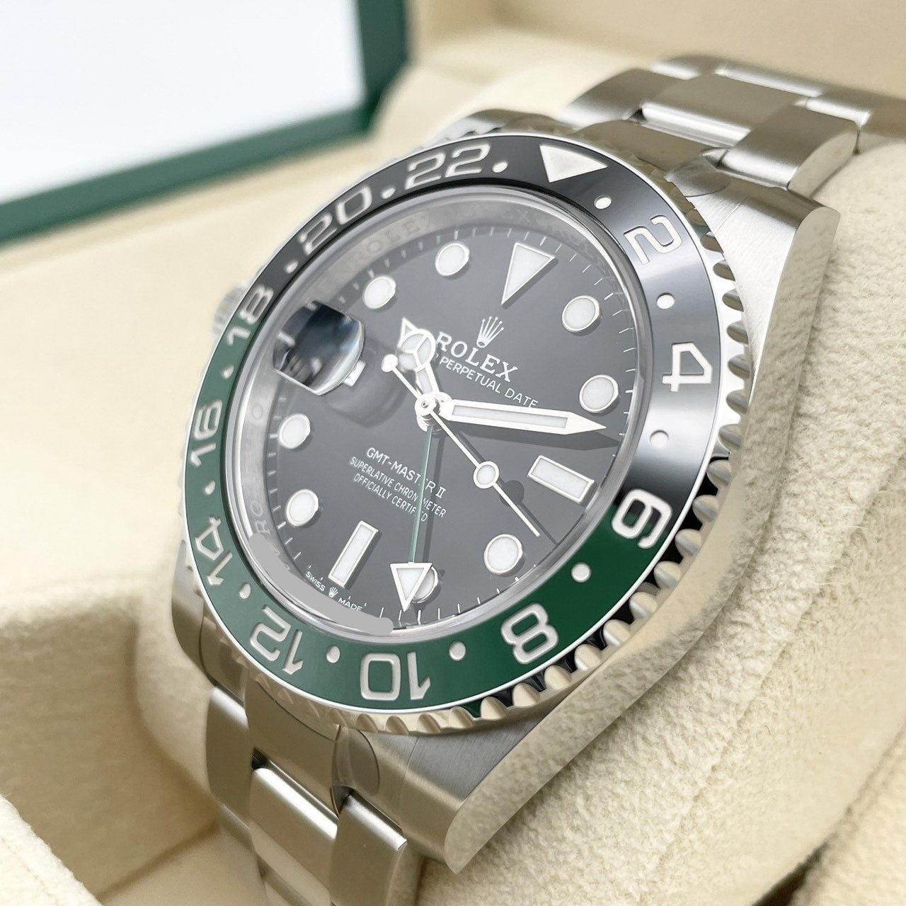 [공식 보호 스티커가 포함되어 있습니다! Rolex GMT 마스터 II 126720VTNR 굴 팔찌 40mm