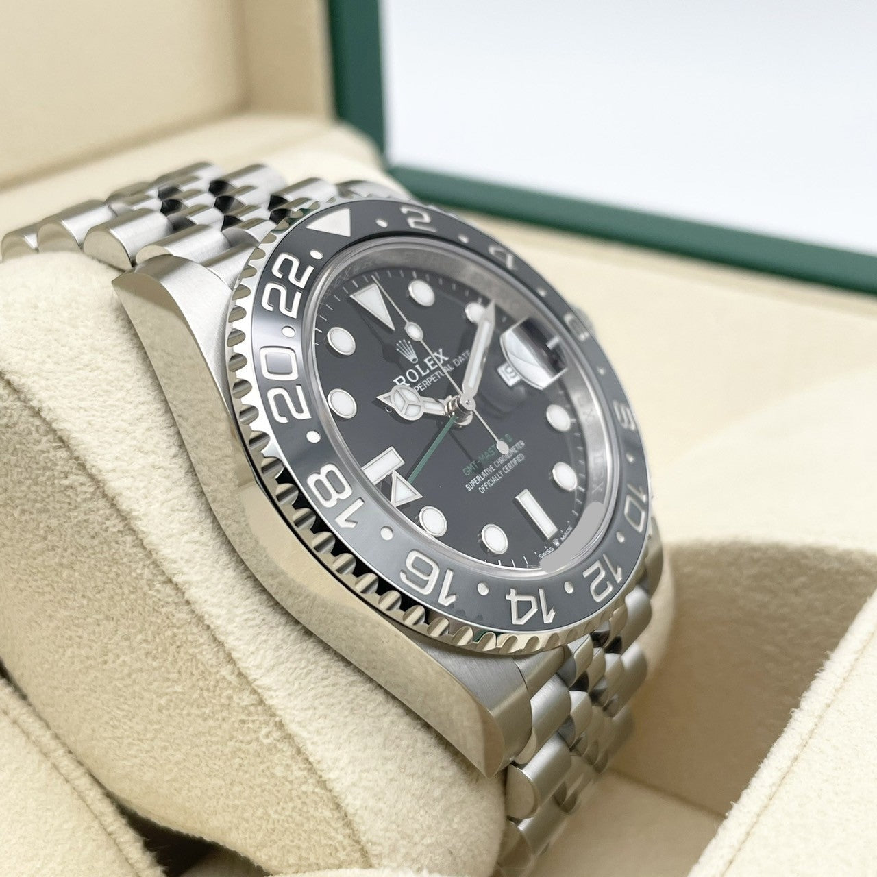 [2024 년의 새로운 릴리스! ! Rolex GMT 마스터 II 126710GRNR 검은 요빌 팔찌 40mm