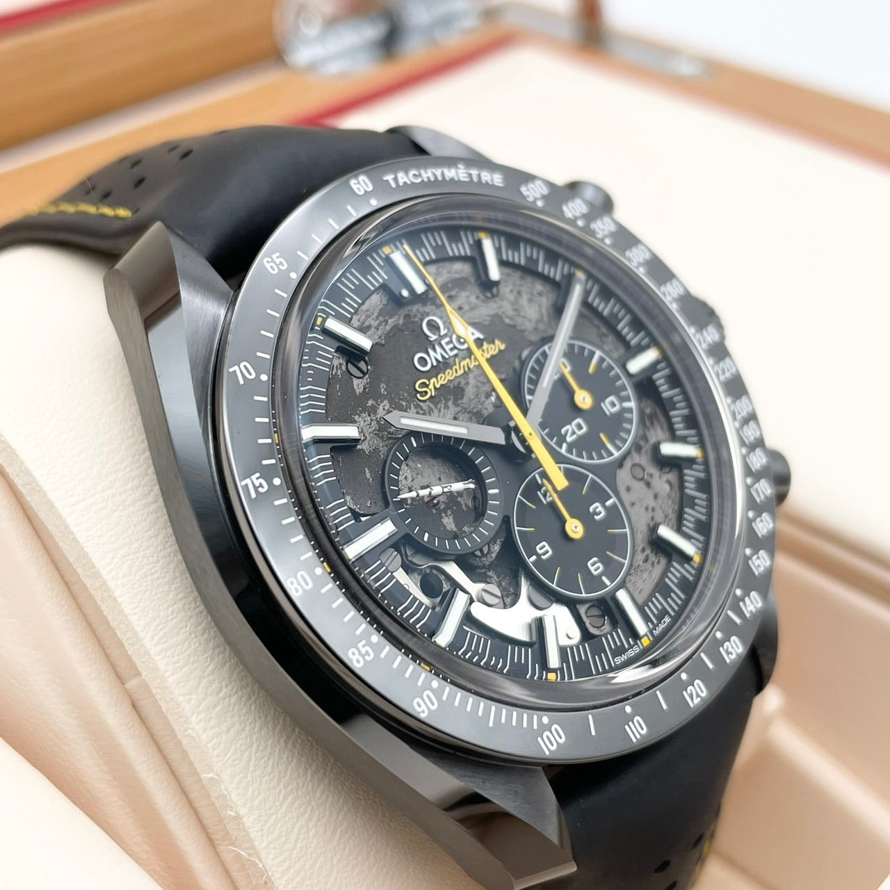 Pre-Owned Omega Speedmaster 310.92.44.50.01.001 Skeleton Black Ceramic 44mm