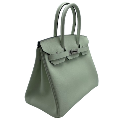 Hermes Birkin 30 Veilfizz Vaud Epson Silver Metal Fittings B 조각.