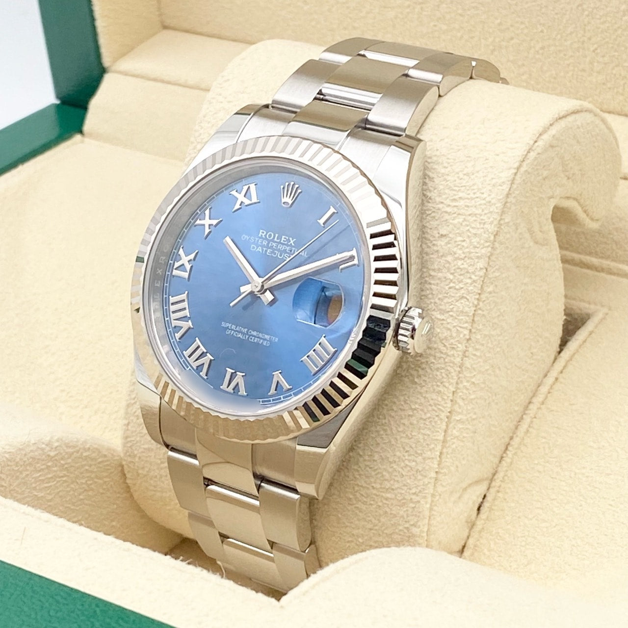 プレオウンド ロレックス デイトジャスト 126334 アズーロブルー オイスターブレス 41mm
