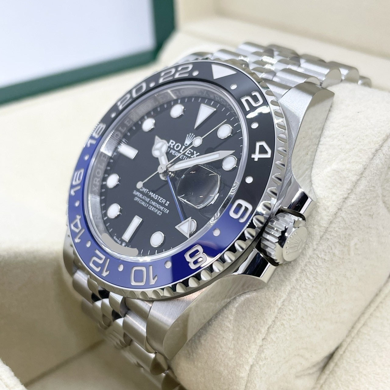 롤렉스 GMT 마스터 II 126710BLNR Jubilee 팔찌 검은 배트맨 40mm