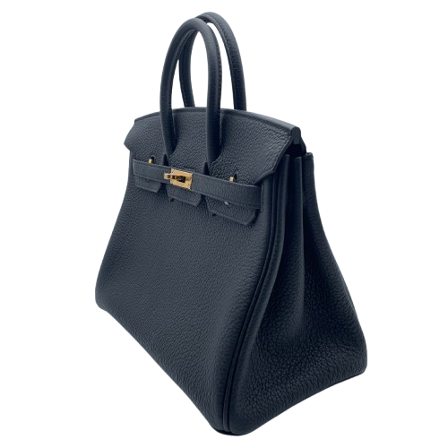 [現金價格]愛馬仕·伯金（Hermes Birkin）25黑色多哥金色硬件W刻有