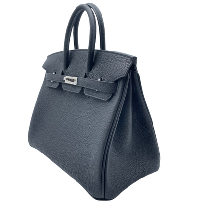 Hermes Birkin 25 Noir Togo Silver Metal Fittings w 새로워