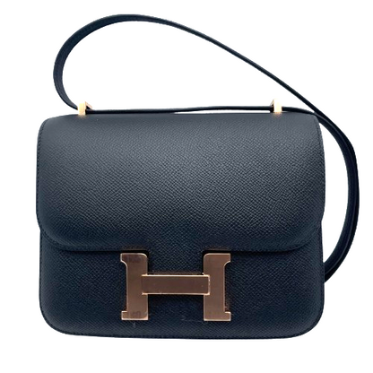 Hermes Constance Mini 18 누아르 엡손 핑크 골드 메탈 피팅 w 새로