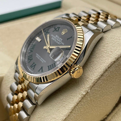 Pre-Owned Rolex Datejust 126233 Slate Stainless Steel + Yellow Gold Jubilee Bracelet 36mm
