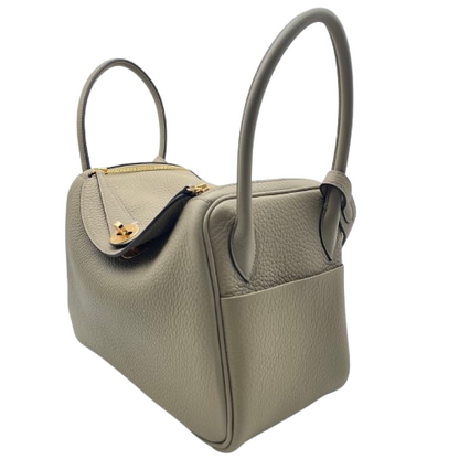 二手LS Lindy 26米色Marfa Torillon Clemence Gold Hardware w刻