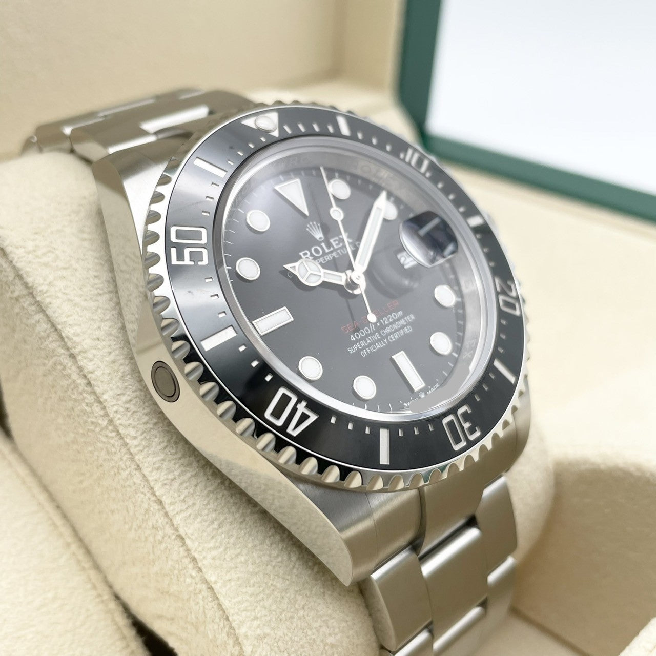 사전 소유의 롤렉스 바다 거주자 126600 블랙 굴 팔찌 43mm