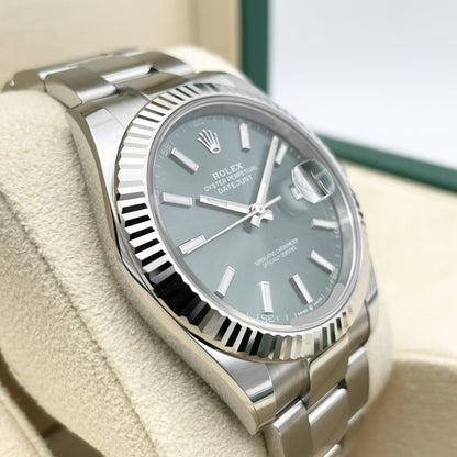 プレオウンド ロレックス デイトジャスト 126334 ミントグリーン オイスターブレス 41mm