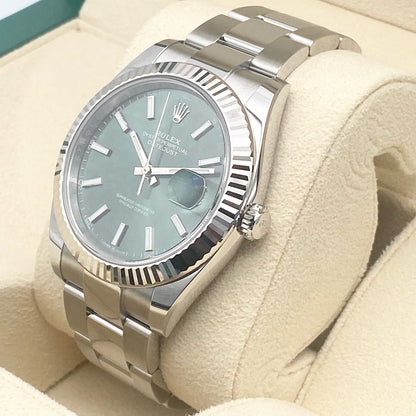 プレオウンド ロレックス デイトジャスト 126334 ミントグリーン オイスターブレス 41mm