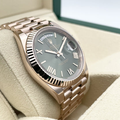 二手劳力士日期日期228235橄榄绿色40mm