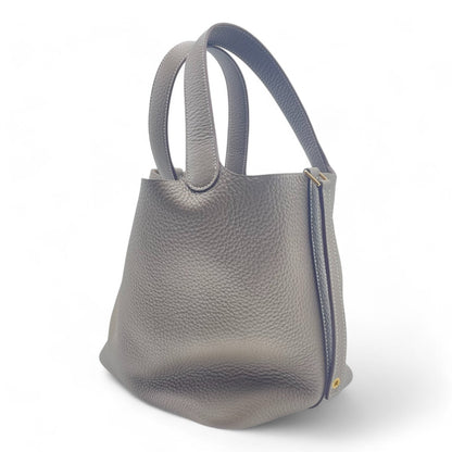 Hermes Picotin Lock MM Etoupe Torillon Clemence Gold 하드웨어 W 새