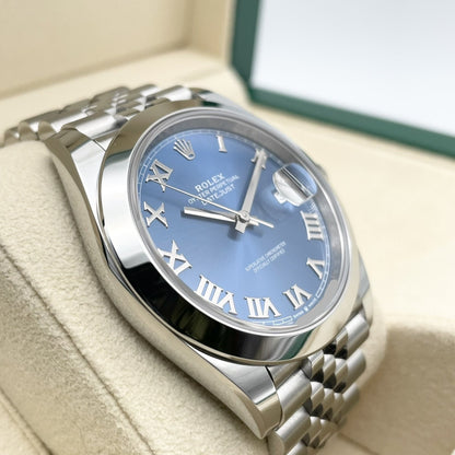 プレオウンド ロレックス デイトジャスト 126300 アズーロブルー ローマン ジュビリーブレス 41ｍｍ