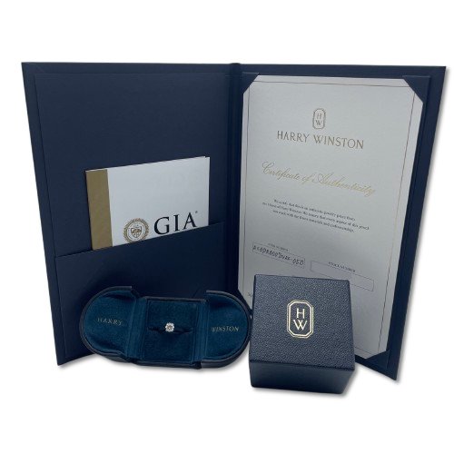 사전 소유의 Harry Winston Solitaire RGDPRD007NSS-050 No. 9 D0.7CT PT950