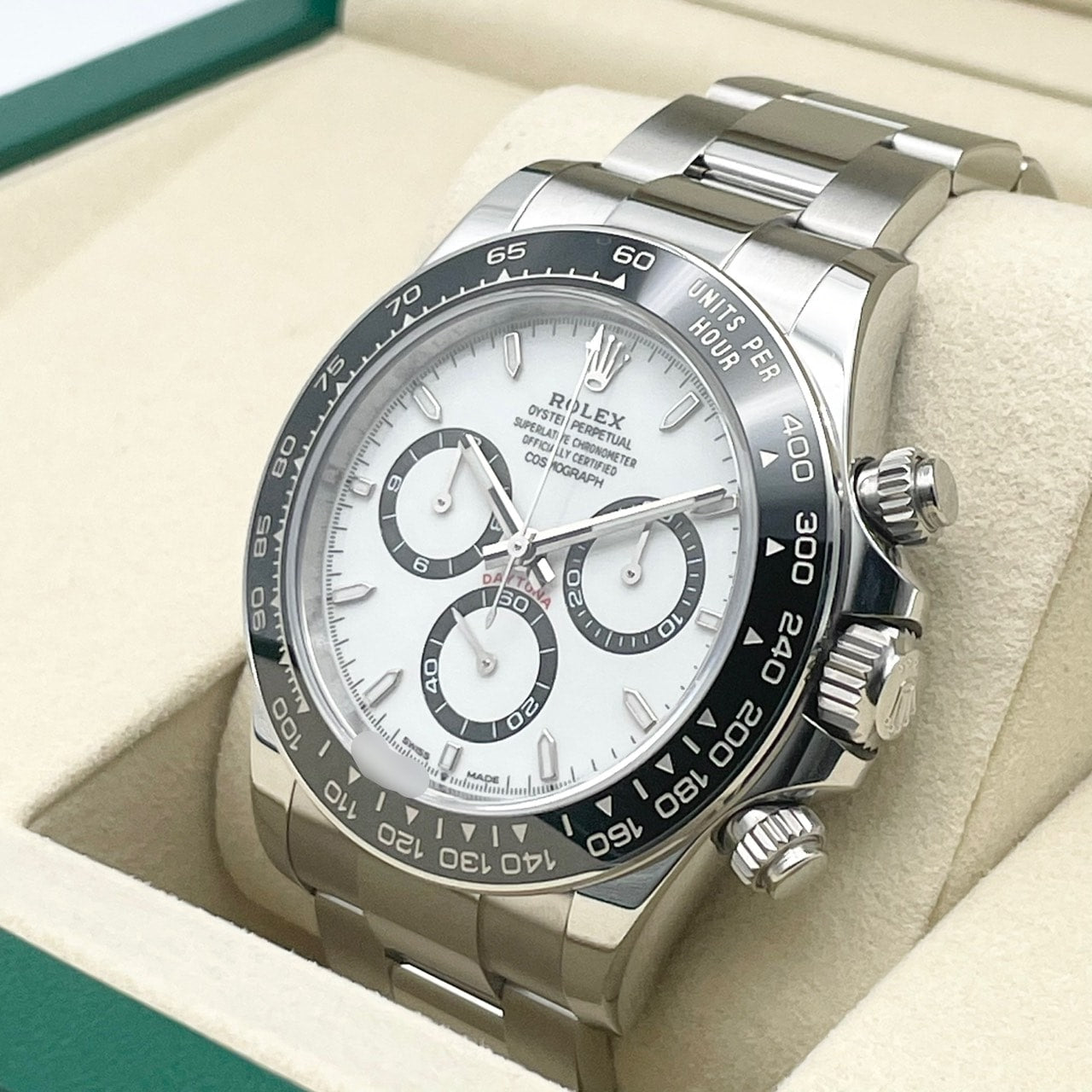 [새 상자 포함!] included 롤렉스 데이토나 126500LN 흰색 스테인레스 스틸 40mm