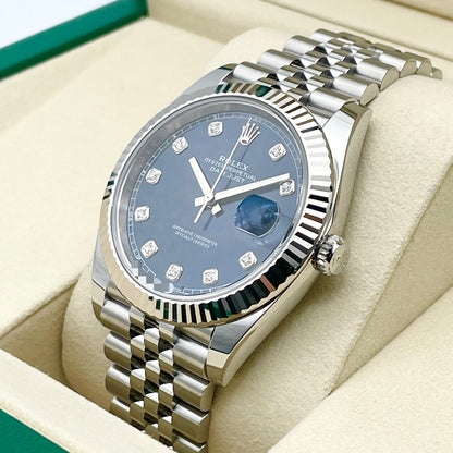 [New box included!] ! 】Rolex Datejust 126334 Blue 10P Diamond Jubilee Bracelet 41mm
