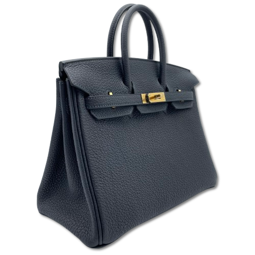 Hermes Birkin 25 Cavan Togo Gold 하드웨어 W는 새겨 져 있습니다
