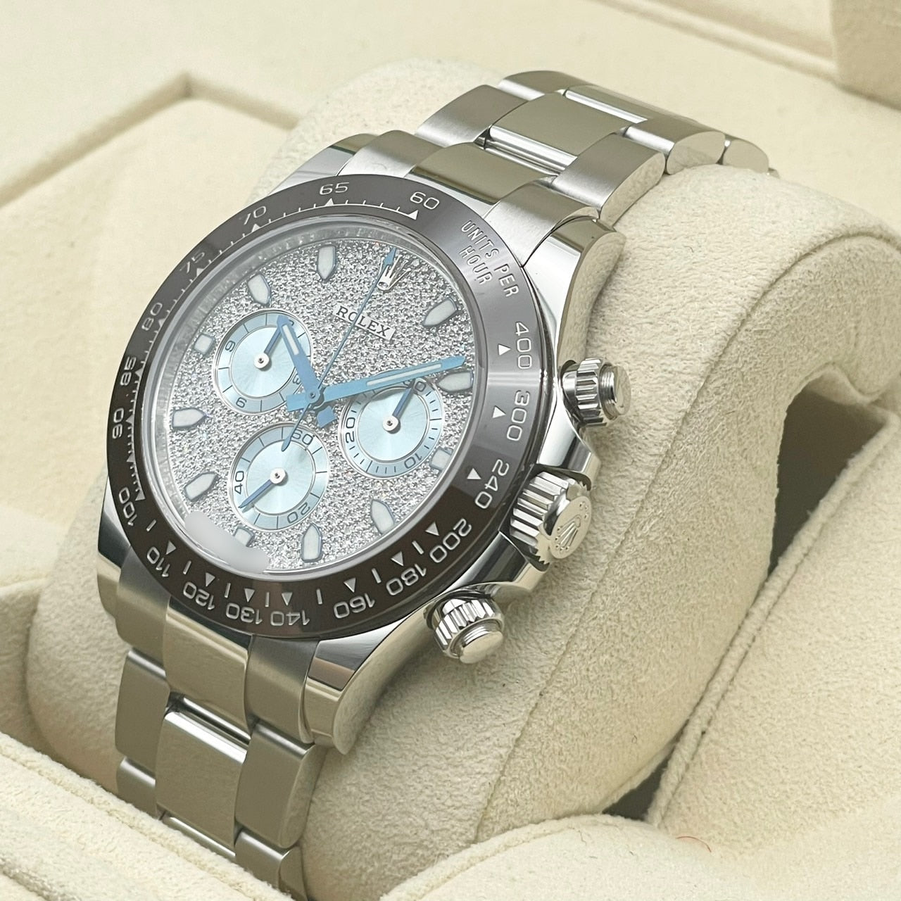 プレオウンド ロレックス デイトナ 116506 アイスブルー パヴェダイヤ プラチナ 40mm