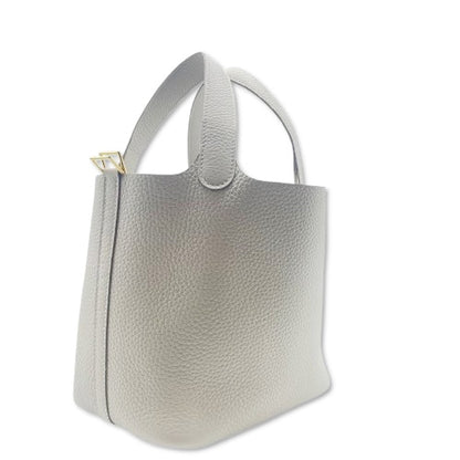 二手的爱马仕picotin Lock PM Cre torillon Clemence Gold Hardware k刻了